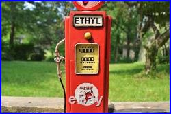 Handmade Tin Texaco Fire Chief Gas Pump Model Bank Tinplate Metal Gasoline