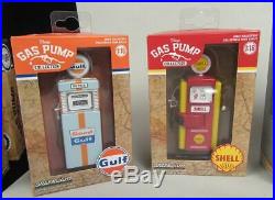 Large 1/18 Gas Pump Collection Yat Ming Greenlight Texaco Pure Chevron Shell