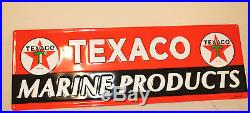 Large 42'' Embossed Texaco Marine Oil Vintage Style Signs Man Cave Decor Gas