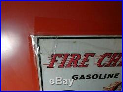 Large Vintage TEXACO GAS PUMP DISPLAY & Shelf- Fire Chief Gasoline HTF