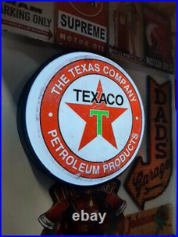 Led Light Up Texaco Gas Pump Globe Style Sign