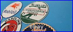 Lot Vintage Gasoline Porcelain Texaco & Shell Gas Service Station Pump Signs 6 Lot Vintage Gasoline Porcelain Texaco & Shell Gas Service Station Pump Signs 6