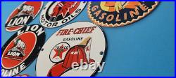 Lot Vintage Gasoline Porcelain Texaco & Shell Gas Service Station Pump Signs 6 Lot Vintage Gasoline Porcelain Texaco & Shell Gas Service Station Pump Signs 6