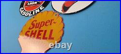 Lot Vintage Gasoline Porcelain Texaco & Shell Gas Service Station Pump Signs 6 Lot Vintage Gasoline Porcelain Texaco & Shell Gas Service Station Pump Signs 6