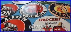 Lot Vintage Gasoline Porcelain Texaco & Shell Gas Service Station Pump Signs 6 Lot Vintage Gasoline Porcelain Texaco & Shell Gas Service Station Pump Signs 6