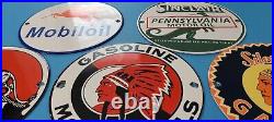 Lot Vintage Gasoline Porcelain Texaco & Shell Gas Service Station Pump Signs 6 Lot Vintage Gasoline Porcelain Texaco & Shell Gas Service Station Pump Signs 6