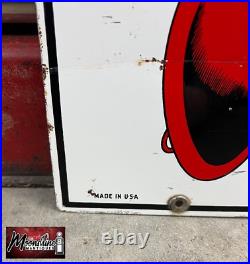 MATCHING PAIR of 1950's TEXACO Fire Chief Porcelain Gas Pump Plate Signs