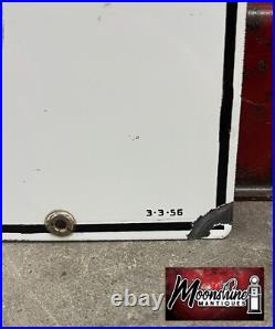 MATCHING PAIR of 1950's TEXACO Fire Chief Porcelain Gas Pump Plate Signs
