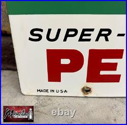 MATCHING PAIR of 1950's TEXACO Sky Chief Porcelain Gas Pump Plate Signs