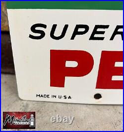 MATCHING PAIR of 1950's TEXACO Sky Chief Porcelain Gas Pump Plate Signs