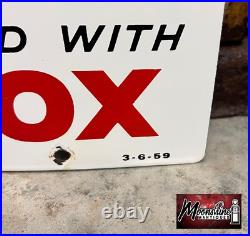 MATCHING PAIR of 1950's TEXACO Sky Chief Porcelain Gas Pump Plate Signs
