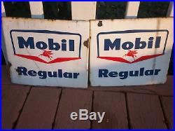 MOBIL porcelain gas pump signs, sign, Texaco, Shell, Tokheim, Bennett