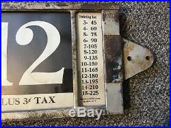 Martin & Schwartz Gas Station Pump Visible Price Sign 1930s Mobil Texaco Sunoco