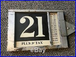 Martin & Schwartz Gas Station Pump Visible Price Sign 1930s Mobil Texaco Sunoco