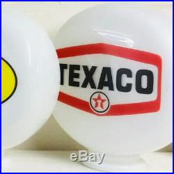 Mini Gas Pump Globe, Texaco, Alloy Base LED Desk Lamp, Petrol Memorabilia