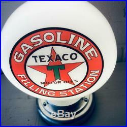 Mini Gas Pump Globe, Texaco Filling Station, Alloy Desk Lamp Petrol Memorabilia
