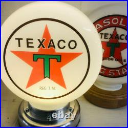 Mini Gas Pump Globe, Texaco Star Gasoline, Alloy Base LED Desk Lamp