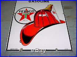 NEAR MINT 1946 Vintage TEXACO FIRE CHIEF GASOLINE Old Gas Pump Porcelain Sign