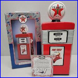 NEW Vintage America's Favorites TEXACO GAS PUMP 16 Ceramic Cookie Jar In Box