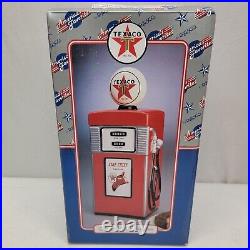 NEW Vintage America's Favorites TEXACO GAS PUMP 16 Ceramic Cookie Jar In Box