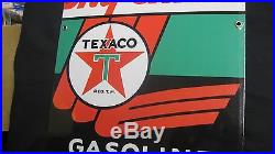 NR MINT! 1947 Vintage TEXACO SKY CHIEF Old Gas Pump Porcelain Sign Very Rare