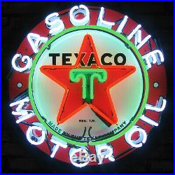 Neon sign American Gasoline Texaco Star Texas Gas and motor oil pump lamp Globe