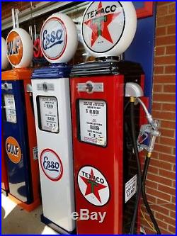 New Gas Pump Reproduction Replica Man Cave-free Shipping-red And Black Texaco
