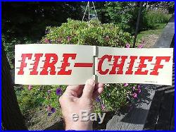 Original 1933 Texaco Fire Chief Double Sided Sign Gas Pump Spinner Sign
