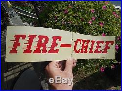 Original 1933 Texaco Fire Chief Gas Pump Topper Spinner Sign Double Sided Rare