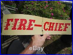 Original 1933 Texaco Fire Chief Gas Pump Topper Spinner Sign Double Sided Rare