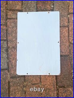 ORIGINAL 1947 TEXACO Gas & Oil Fire Chief Pump Plate Porcelain Sign, Fire Helmet