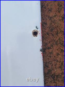 ORIGINAL 1947 TEXACO Gas & Oil Fire Chief Pump Plate Porcelain Sign, Fire Helmet