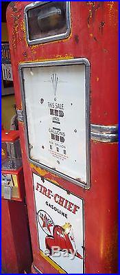 ORIGINAL Texaco Fire Chief Gas Pump With Original Enamel Signs