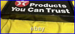 ORIGINAL Texaco Havoline Gas Pump Topper 2 Sided Metal Sign 24x13 Advertising