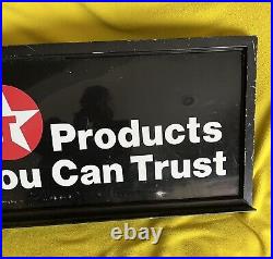 ORIGINAL Texaco Havoline Gas Pump Topper 2 Sided Metal Sign 24x13 Advertising