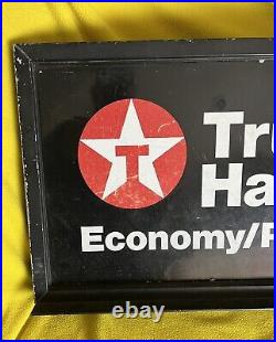 ORIGINAL Texaco Havoline Gas Pump Topper 2 Sided Metal Sign 24x13 Advertising