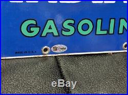 Old Indian Texaco PPP Porcelain Gas Pump Plate Sign TAC AUTHENTIC Baby 8 x 12