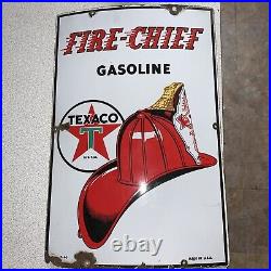 Original 1940 Texaco Fire- Chief Gasoline Pump Plate