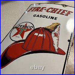 Original 1940 Texaco Fire- Chief Gasoline Pump Plate