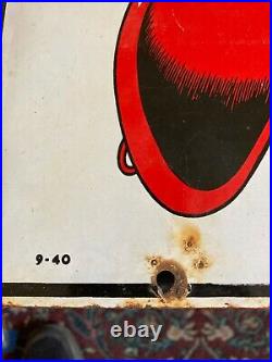 Original 1940 Texaco Fire Chief Porcelain GASOLINE Pump Plate Sign Gas Oil Original 1940 Texaco Fire Chief Porcelain GASOLINE Pump Plate Sign Gas Oil