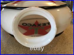 Original 1940's 1960's Gill Texaco White Border T Gas Pump Globe Original 1940's 1960's Gill Texaco White Border T Gas Pump Globe
