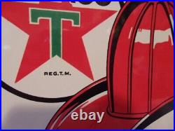 Original 1947 Texaco Fire Chief Gasoline Porcelain Pump Plate Sign 12×18 Original 1947 Texaco Fire Chief Gasoline Porcelain Pump Plate Sign 12×18