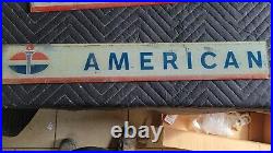 Original 1950's 1960's 1970's Amoco American Glass Gas Pump 22.5 X 3.5 Sign