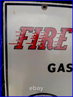 Original 1956 Texaco Fire Chief Pump Plate Gas & Oil Sign 18X12 rare