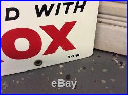 Original 1960's TEXACO Sky Chief Gas Pump Plate Porcelain Sign Gas & Oil