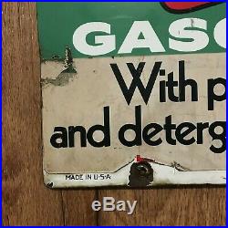 Original 1961 Porcelain Gas Pump Plate Sky Chief / Texaco Gas Pump Parts