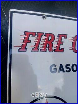 Original 1961 Texaco Fire Chief Pump Plate Gas & Oil Sign 18X12 rare