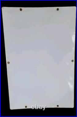 Original 1962 Texaco Fire Chief Gasoline Porcelain Pump Plate Sign 12×18