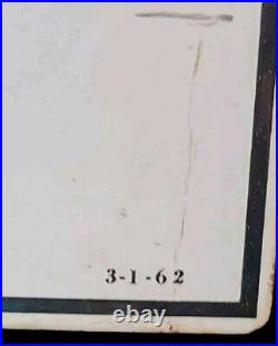 Original 1962 Texaco Fire Chief Gasoline Porcelain Pump Plate Sign 12×18