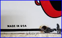 Original 1962 Texaco Fire Chief Gasoline Porcelain Pump Plate Sign 12×18